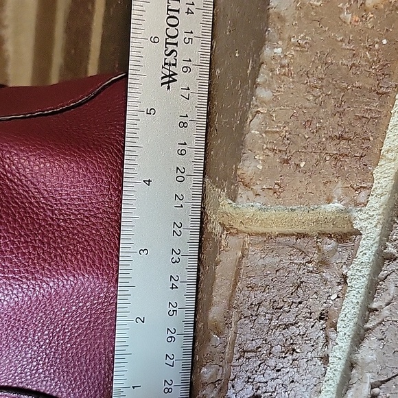 TORY BURCH Imperial Garnet McGraw Chain Slouchy Shoulder Tote - Picture 8 of 13